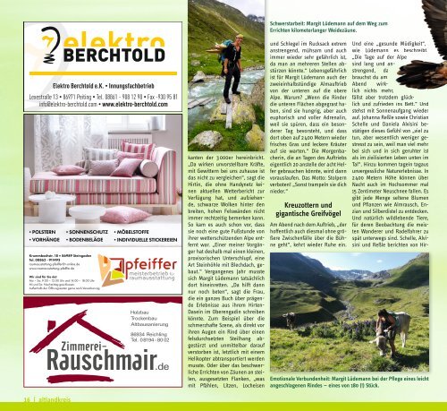 altlandkreis - Das Magazin für den westlichen Pfaffenwinkel - Ausgabe Juli/August 2021
