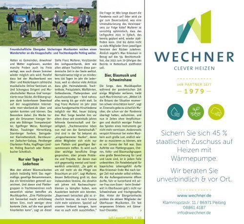 altlandkreis - Das Magazin für den westlichen Pfaffenwinkel - Ausgabe Juli/August 2021