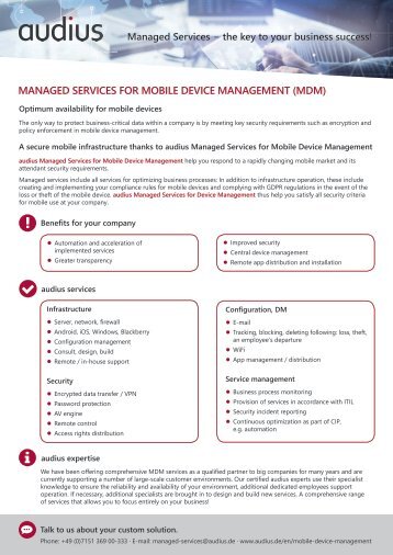 Mobile Device Management Brochure