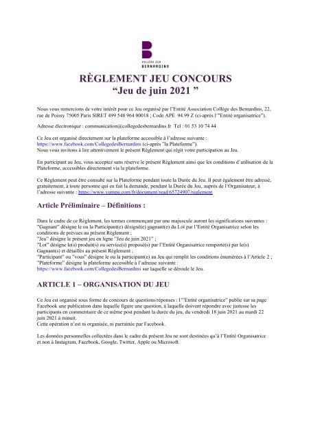 Règlement