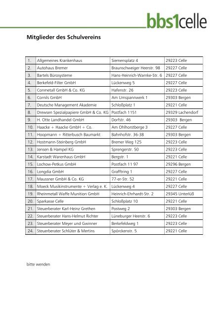 Mitglieder des Schulvereins