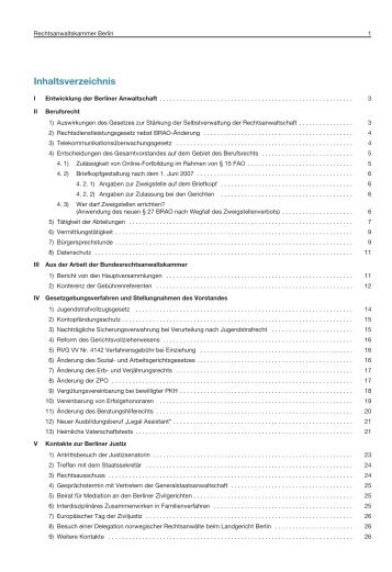 Jahresbericht 2007 | PDF - 192 KB - Rechtsanwaltskammer Berlin