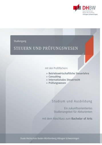 Bachelor of Arts - DHBW Villingen-Schwenningen
