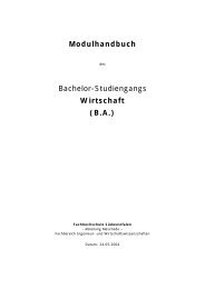 Modulhandbuch Bachelor-Studiengangs Wirtschaft (B.A.)