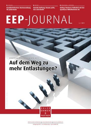 Auf dem Weg zu mehr Entlastungen? - Ehler, Ermer & Partner