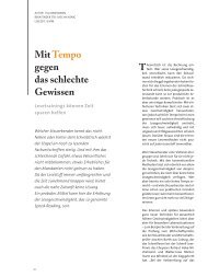 Mit Tempo gegen das schlechte Gewissen - Peoplebuilding