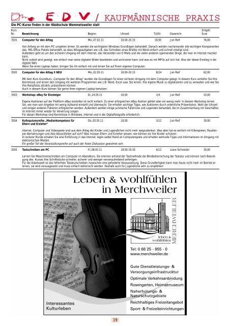 VHS Merchweiler Leiter - Landkreis Neunkirchen