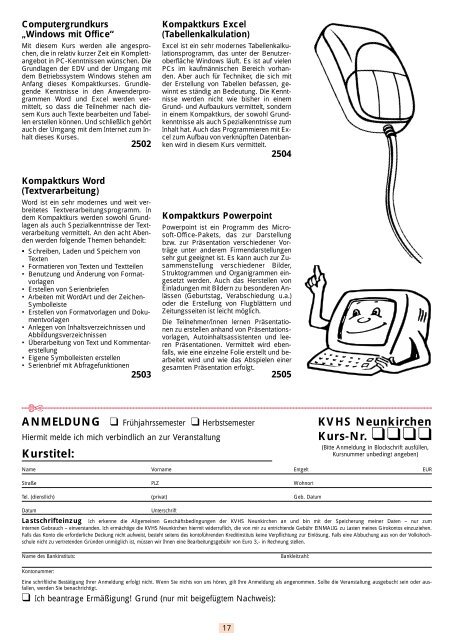 KVHS 02.2010 - Landkreis Neunkirchen