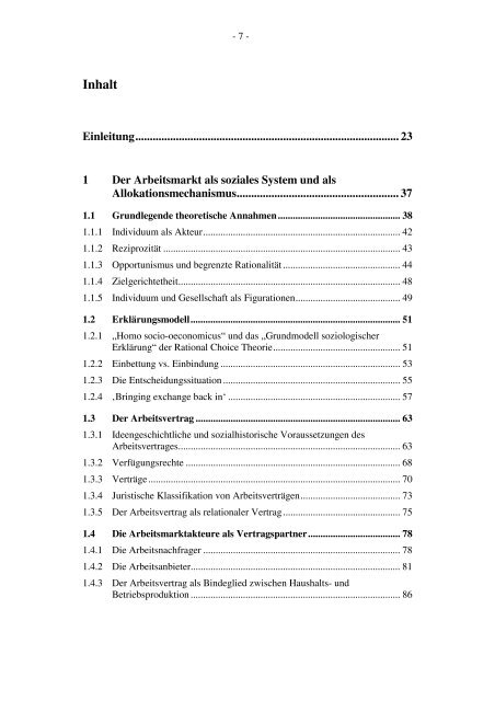 Die Restrukturierung des Arbeitsmarktes im Übergang zur ...