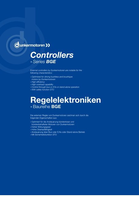 Dunkermotoren Motors Gearboxes and Controllers