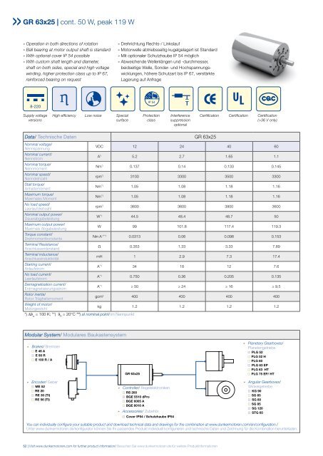 Dunkermotoren Motors Gearboxes and Controllers