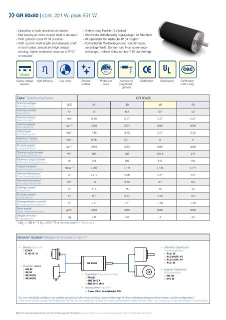 Dunkermotoren Motors Gearboxes and Controllers