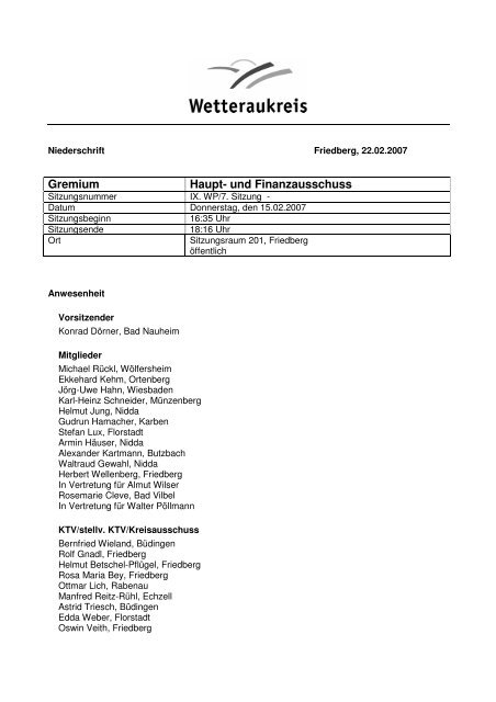 Protokoll 15. Februar (pdf, 57 KB) - Der Wetteraukreis