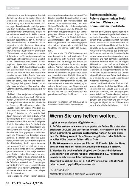 Oktober 2010 - Deutsch-Polnische Gesellschaft der BRD eV