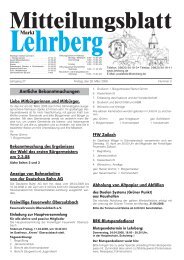 Amtliche Bekanntmachungen - Markt Lehrberg