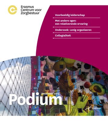Erasmus Centrum voor Zorgbestuur -  Podium december 2019