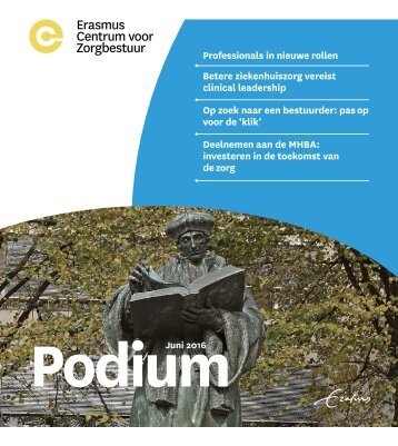 Erasmus Centrum voor Zorgbestuur  - Podium juni 2016