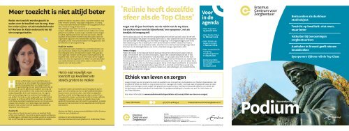 Erasmus Centrum voor Zorgbestuur - Podium november 2015