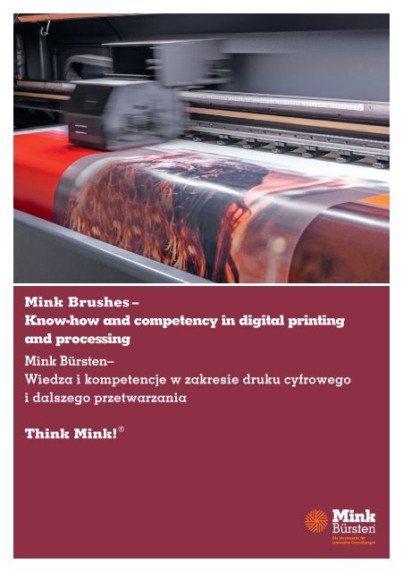 Mink brushes for digital printing