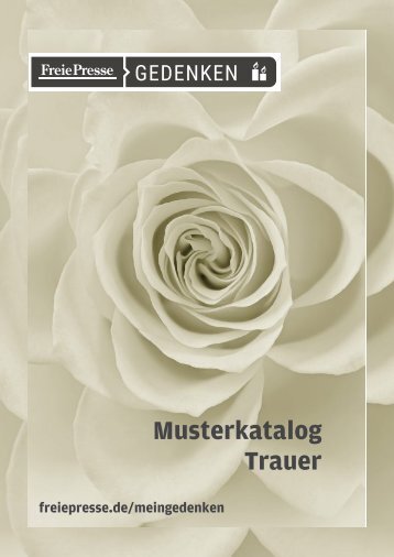 Trauerportal-Musterkatalog