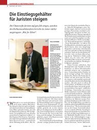 Die Einstiegsgehälter für Juristen steigen - Eustacchio & Schaar