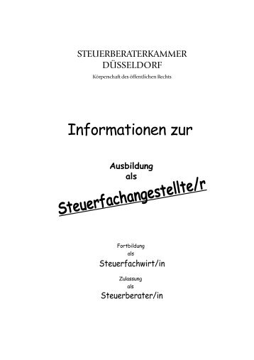 Ausbildungsberufsbild - Die Steuerberaterkammern in NRW