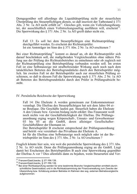 Die Sperrwirkung des § 371 Abs. 2 Nr. 1 - Kanzlei Dr. jur. Jörg ...