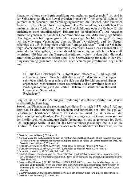 Die Sperrwirkung des § 371 Abs. 2 Nr. 1 - Kanzlei Dr. jur. Jörg ...