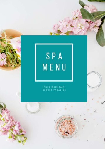 SPA MENU