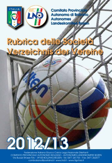 rubrica \ verzeichnis 2012/2013 - FIGC Trentino-Alto Adige