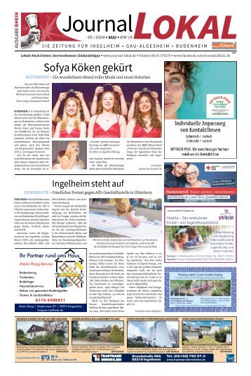 Journal LOKAL - die lokale Zeitung (Ausgabe Rhein) für Ingelheim, Gau-Algesheim und Budenheim