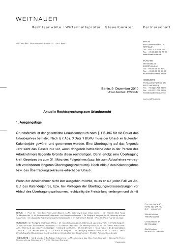 PDF-Dokument zum Download - WEITNAUER Rechtsanwälte