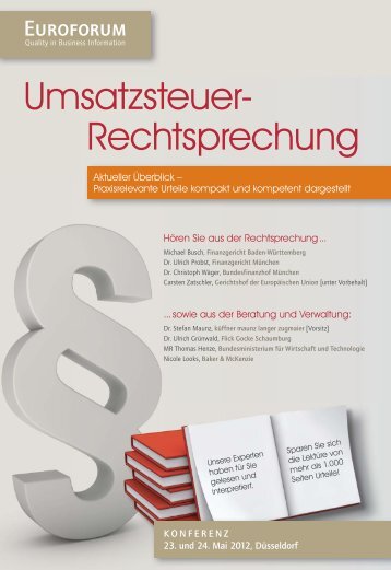 Umsatzsteuer- Rechtsprechung - KMLZ