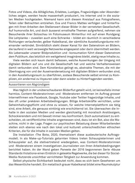 Kunstbulletin März 2021