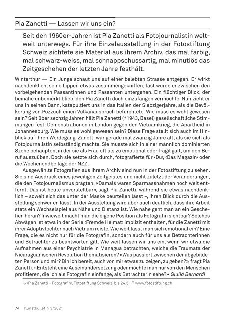 Kunstbulletin März 2021