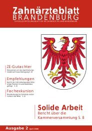 Zahnärzteblatt Brandenburg - Kassenzahnärztliche Vereinigung ...