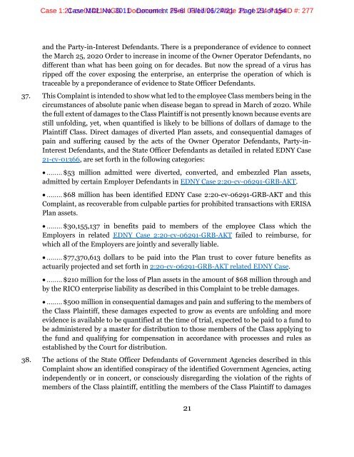 Attachment 6 EDNY Hodge v Cuomo 21-cv-01421 Complaint