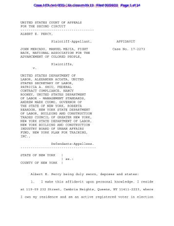Attachment 11 SDNY 73-cv-04279 Document #19 Affidavit in Response to McMahon Order 2018-02-23