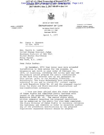 Attachment 24 Request Lasker comments Div Human Rights on proposed Governers Executive Order Certified 2017-07-25 doc 12 et seq