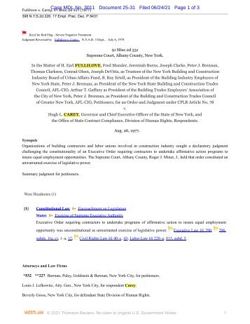 Attachment 31 Fullilove v Carey 48 NY2d 826 1979