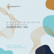 Niederrheinische Sinfoniker - Konzerte 2021 / 2022