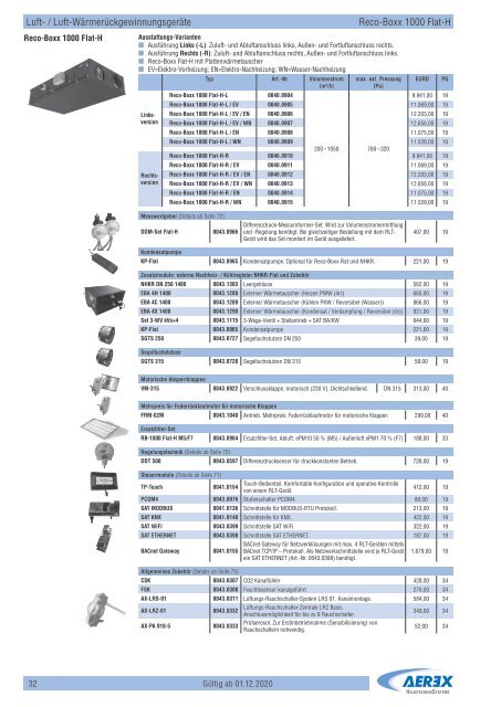 AEREX_Bildpreisliste_Systeme-Geräte-Zubehör_2020-21_DE