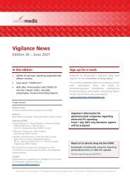 Swissmedic Vigilance-News Edition 26 – June 2021