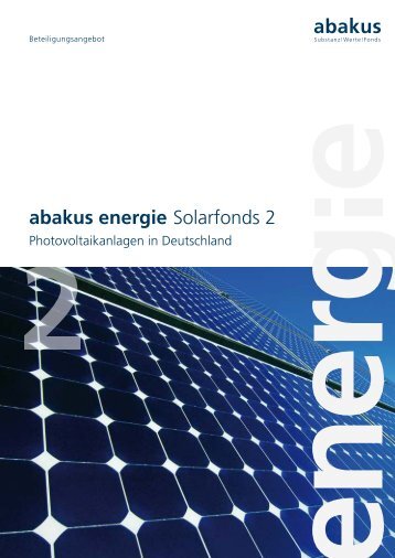 abakus energie Solarfonds 2 - Fondsvermittlung24.de