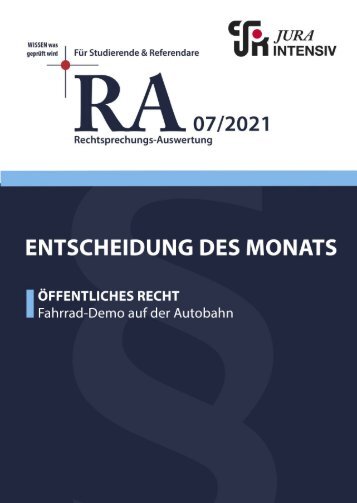 RA 07/2021 - Entscheidung des Monats