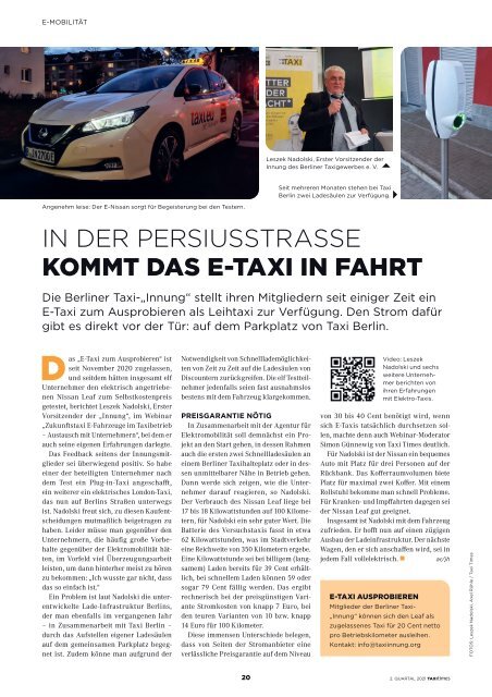 Taxi Times Berlin - 2. Quartal 2021