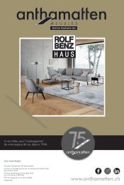 Prospectus Anthamatten Meubles | Rolf Benz Haus - Printemps 2021