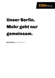 Berlin-Plan der CDU Berlin