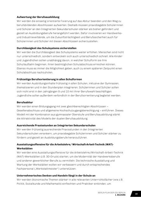 Berlin-Plan der CDU Berlin