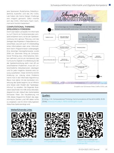 OCG Journal 01-02/2021: Informatik und Digitale Kompetenz